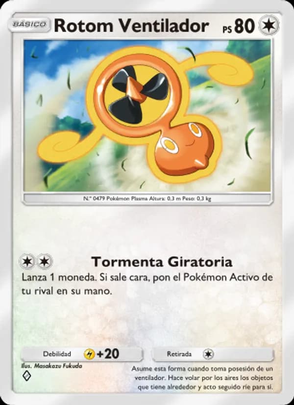 Rotom Ventilador card in Spanish