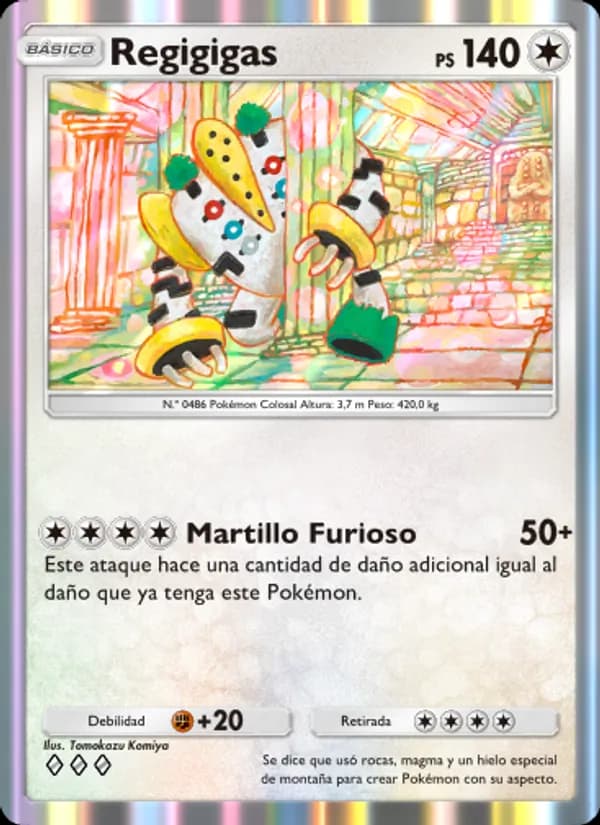 Regigigas card in Spanish