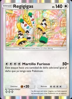 Regigigas card in Spanish