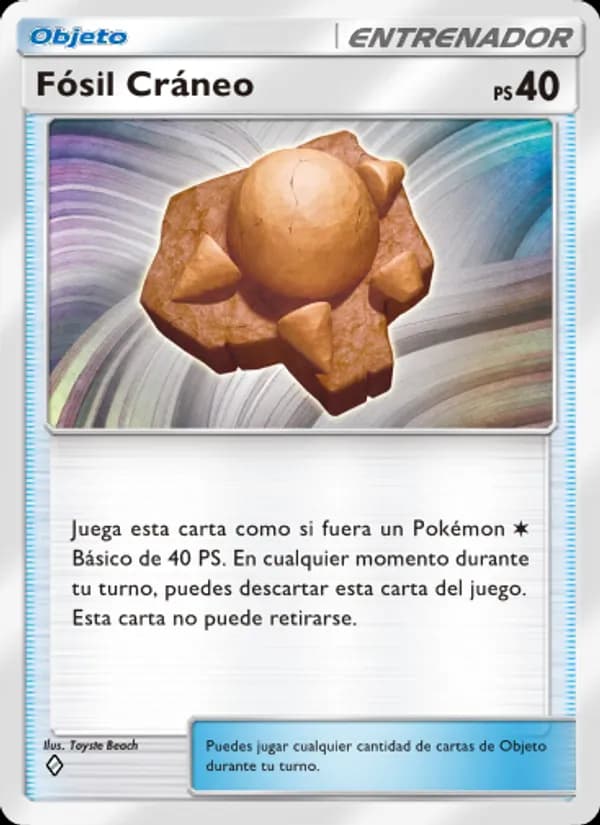 Fósil Cráneo card in Spanish