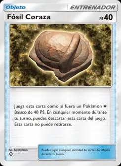 Fósil Coraza card in Spanish