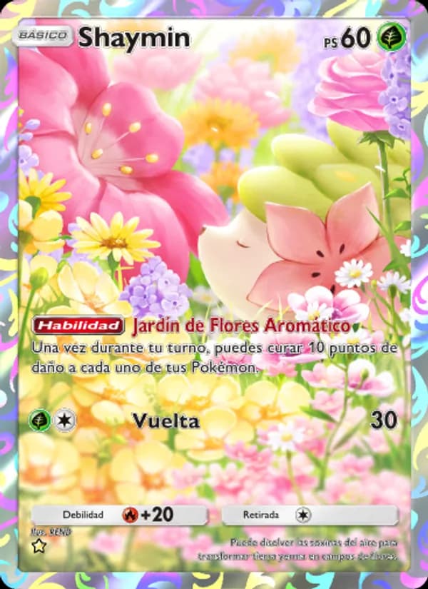Shaymin card in Spanish