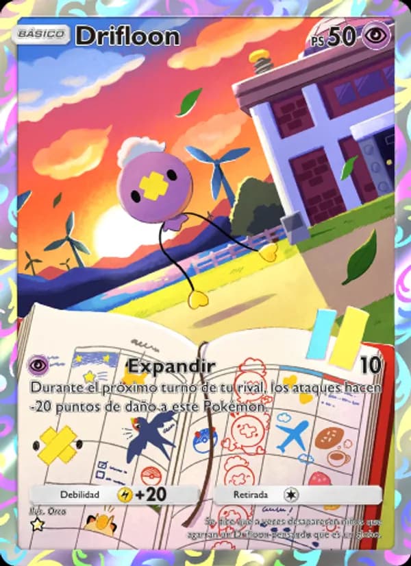Drifloon card in Spanish