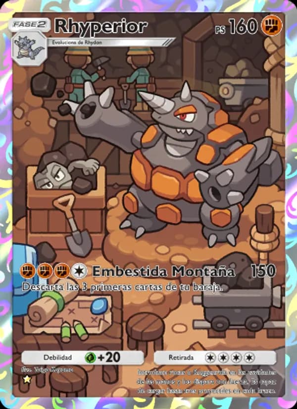 Rhyperior card in Spanish