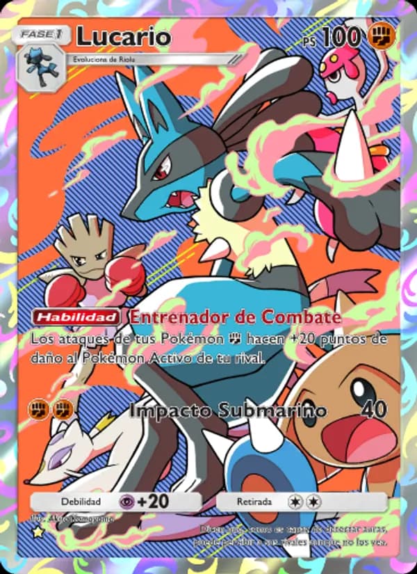 Lucario card in Spanish