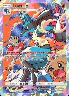 Lucario card in Spanish
