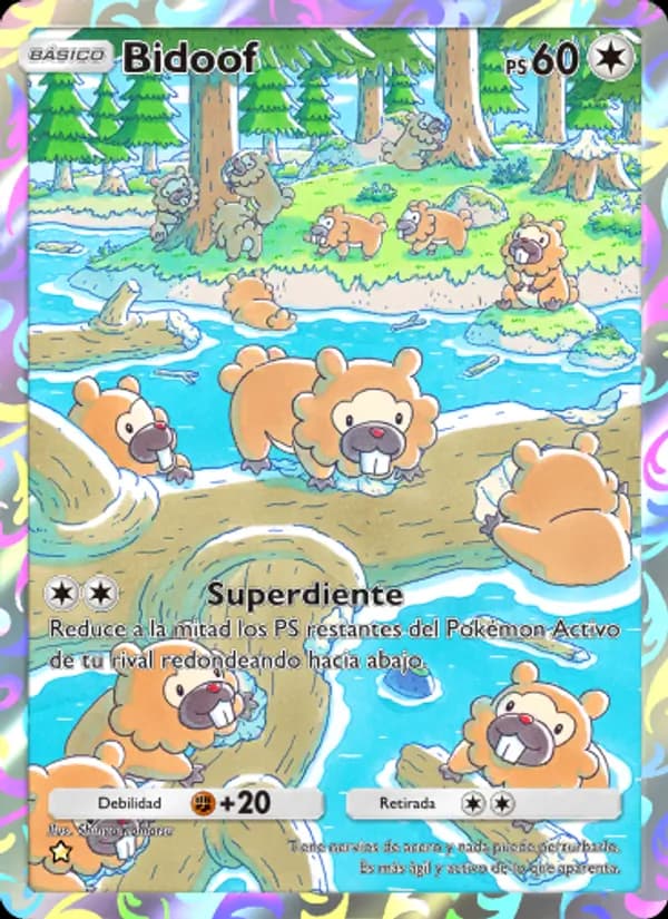 Bidoof card in Spanish