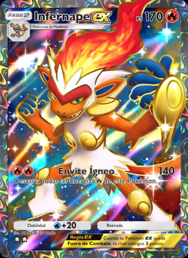 Infernape ex card in Spanish