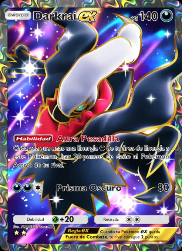 Darkrai ex card in Spanish