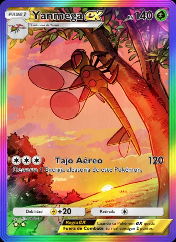 Yanmega ex card in Spanish