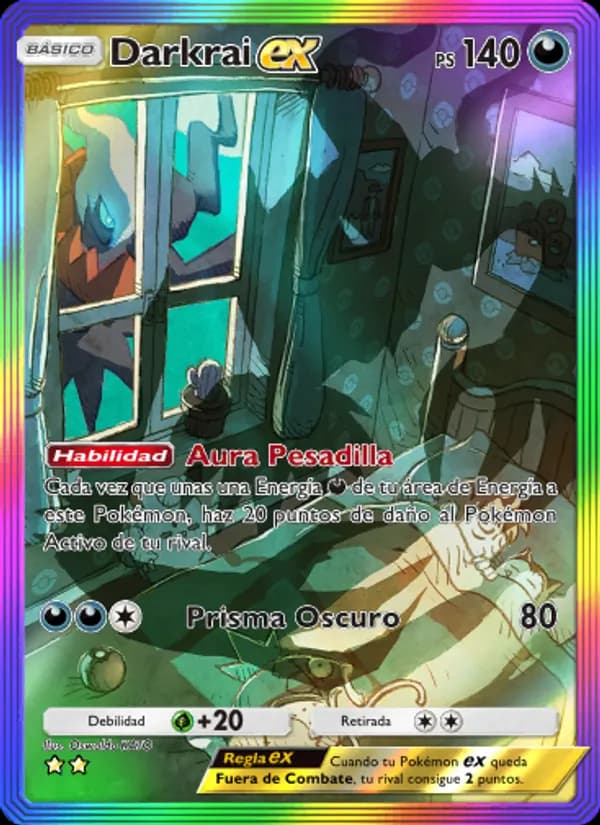Darkrai ex card in Spanish
