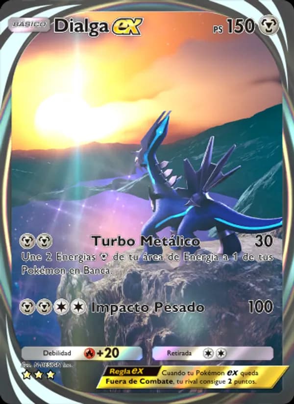 Dialga ex card in Spanish