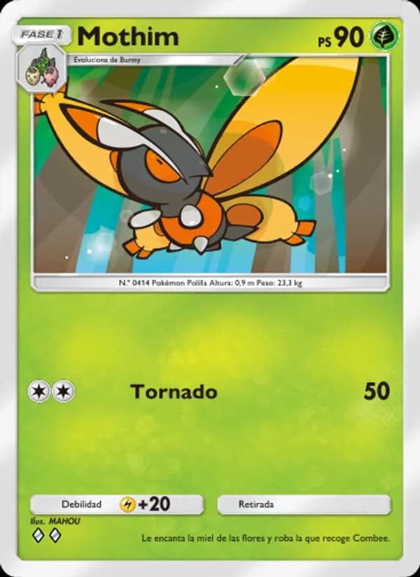 Mothim card in Spanish