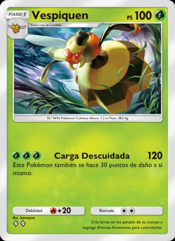 Vespiquen card in Spanish