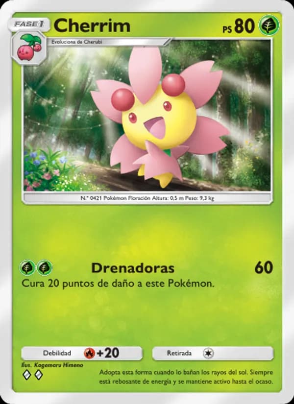 Cherrim card in Spanish