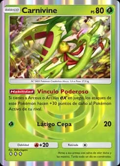 Carnivine card in Spanish