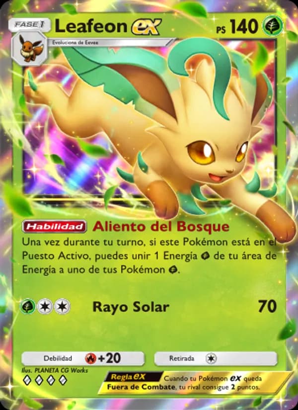 Leafeon ex card in Spanish