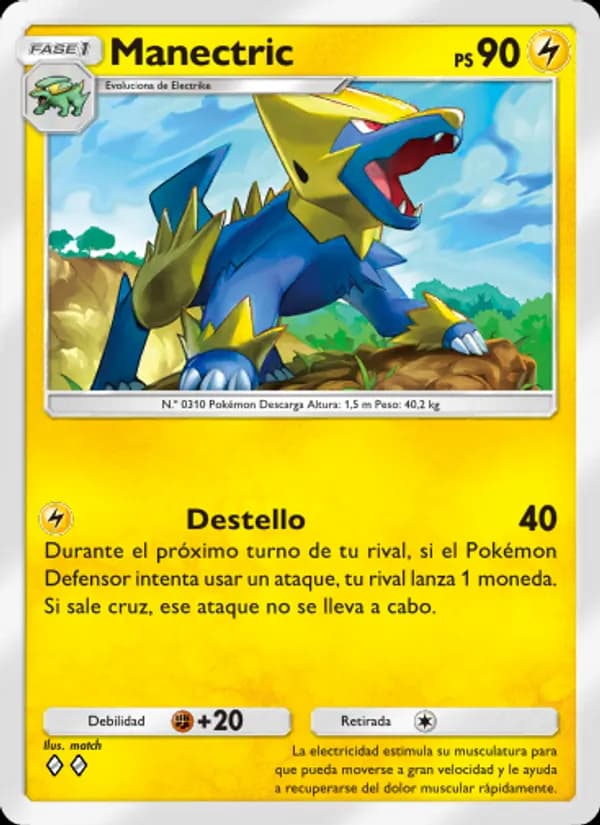 Manectric card in Spanish