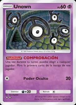 Unown card in Spanish