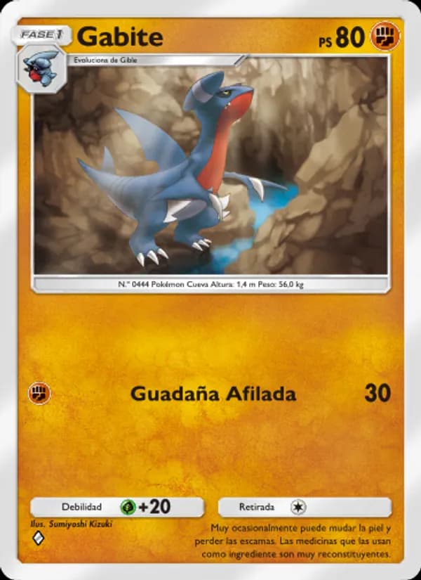 Gabite card in Spanish