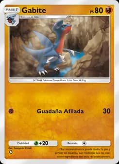 Gabite card in Spanish