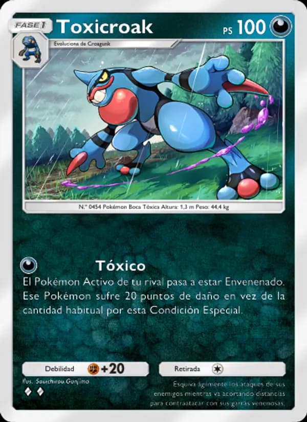 Toxicroak card in Spanish
