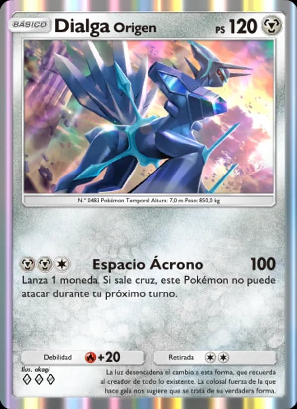 DialgaOrigen card in Spanish
