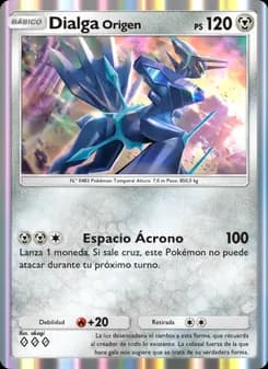 DialgaOrigen card in Spanish
