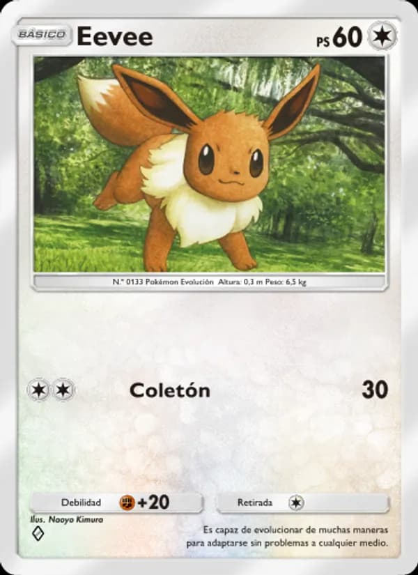 Eevee card in Spanish
