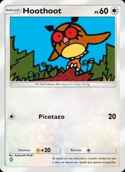 Hoothoot card in Spanish