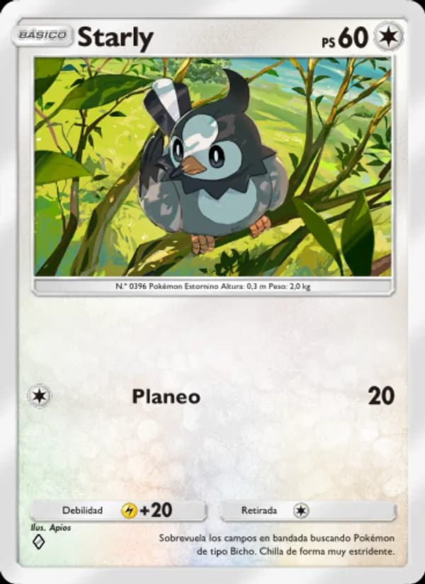 Starly card in Spanish
