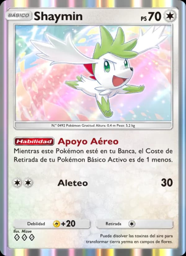 Shaymin card in Spanish