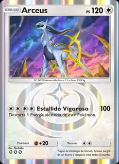 Arceus card in Spanish