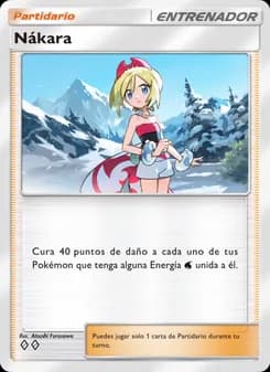 Nákara card in Spanish