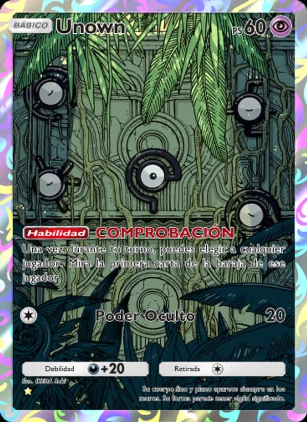 Unown card in Spanish