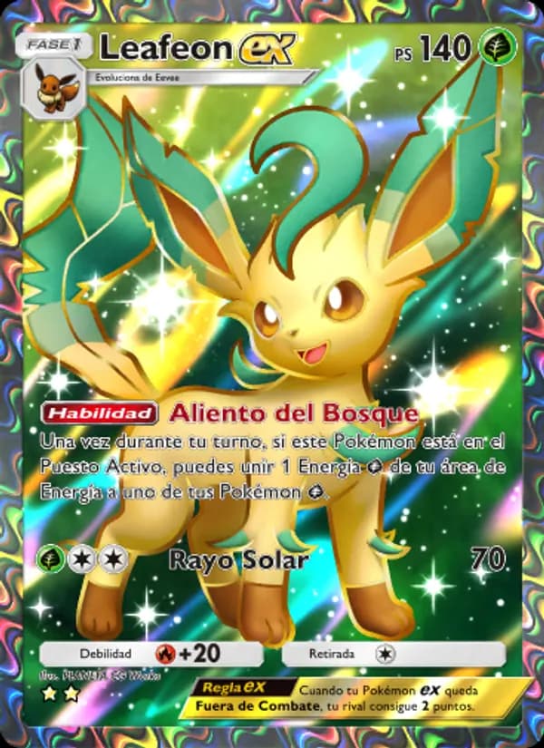 Leafeon ex card in Spanish