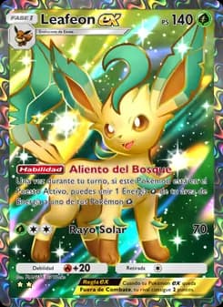 Leafeon ex card in Spanish