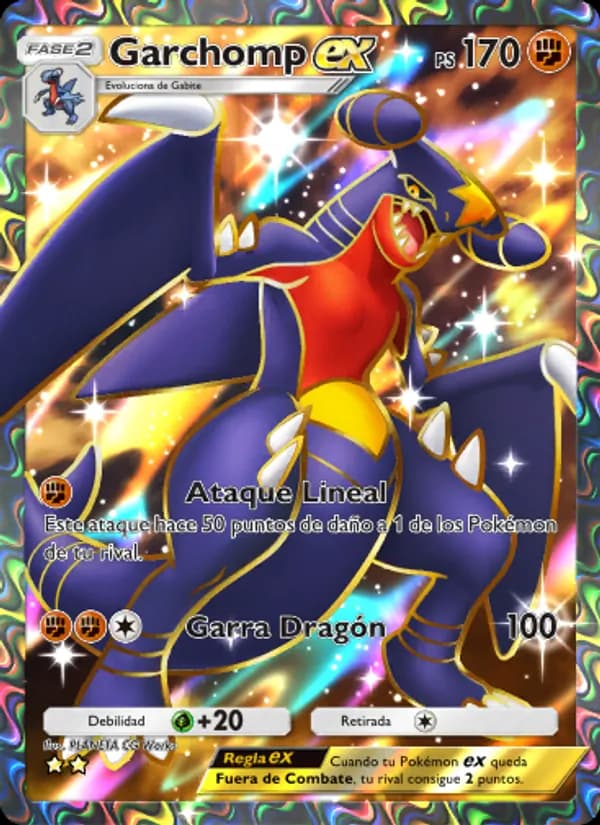 Garchomp ex card in Spanish