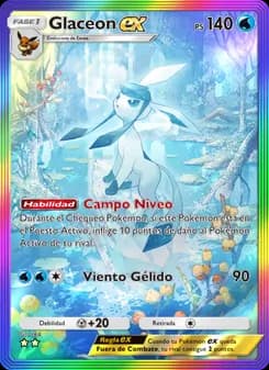 Glaceon ex card in Spanish
