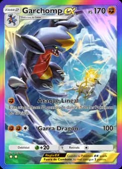 Garchomp ex card in Spanish