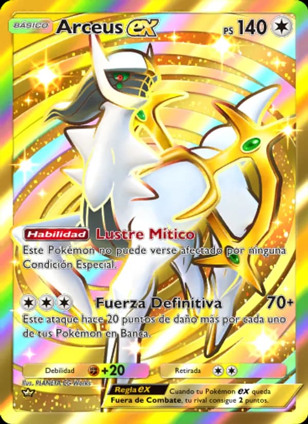 Arceus ex card in Spanish