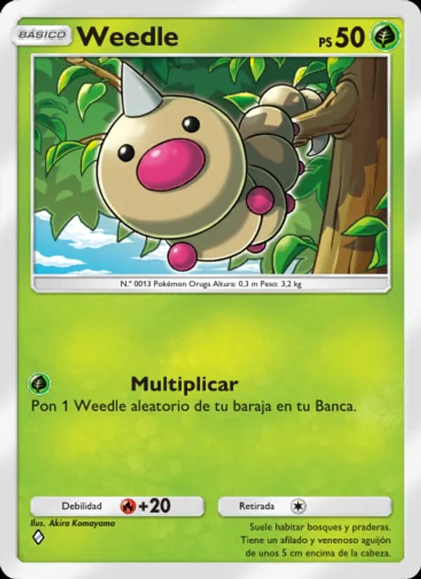 Weedle card in Spanish
