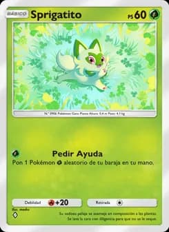 Sprigatito card in Spanish
