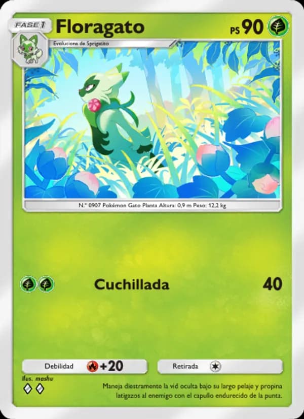 Floragato card in Spanish