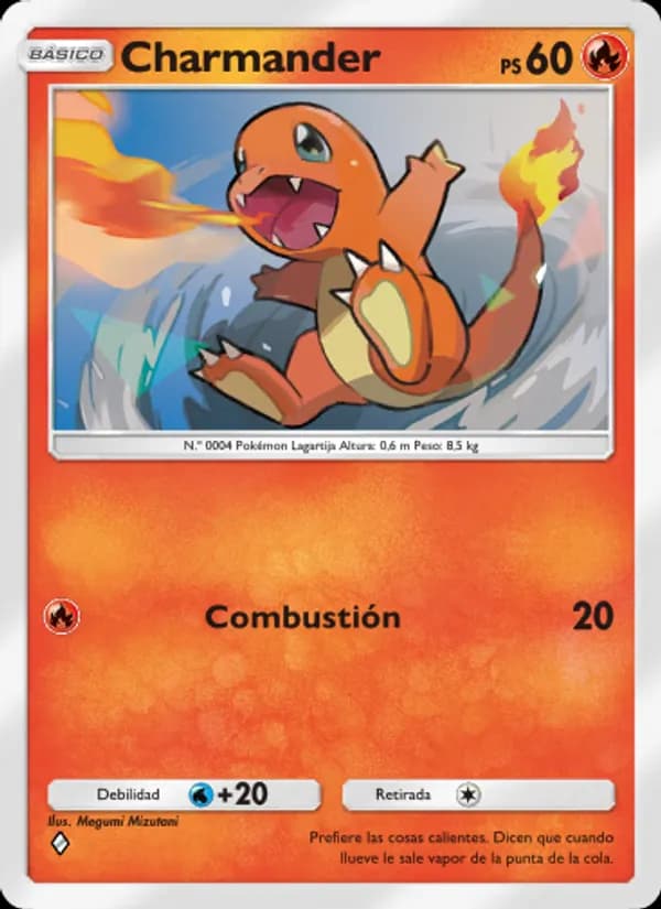 Charmander card in Spanish