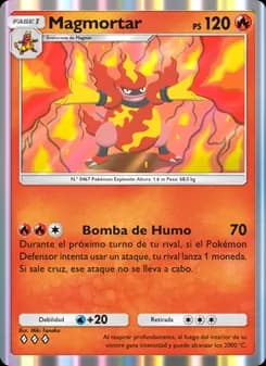 Magmortar card in Spanish