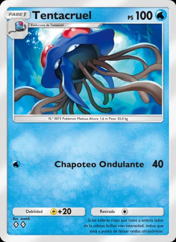Tentacruel card in Spanish
