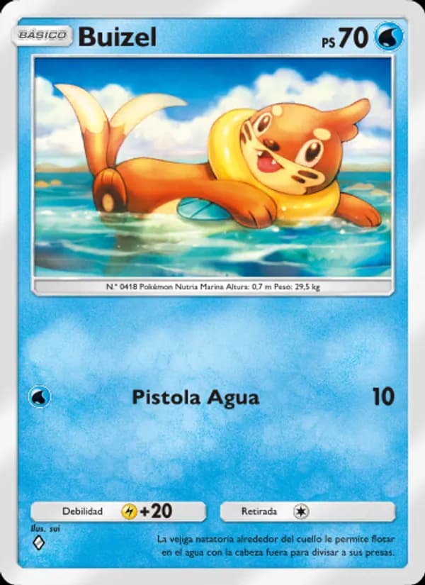 Buizel card in Spanish