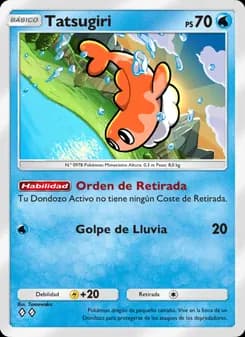 Tatsugiri card in Spanish