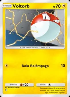 Voltorb card in Spanish